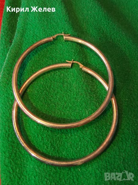 СТИЛНИ ЕФЕКТНИ КЛАСИЧЕСКИ СРЕБЪРНИ РЕТРО АРТ ОБЕЦИ СРЕБРО 925 ПРОБА ГОЛЕМИ 38425, снимка 1