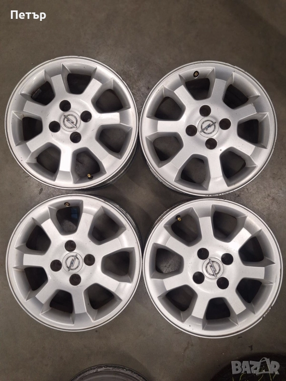 ОРИГИНАЛНИ ЖЕЛЯЗНИ ДЖАНТИ-ОПЕЛ -4Х100Х56.6-15 ЦОЛА, снимка 1