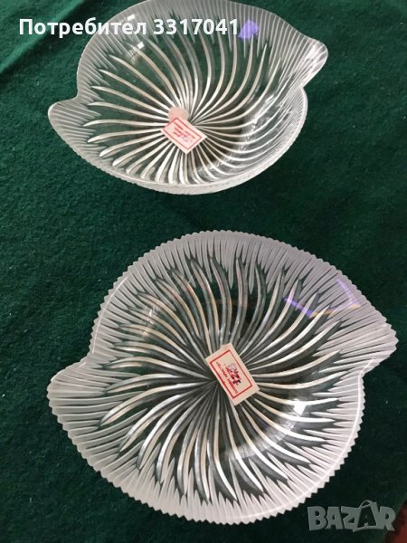 Две купички за ядки от оловен кристал, снимка 1