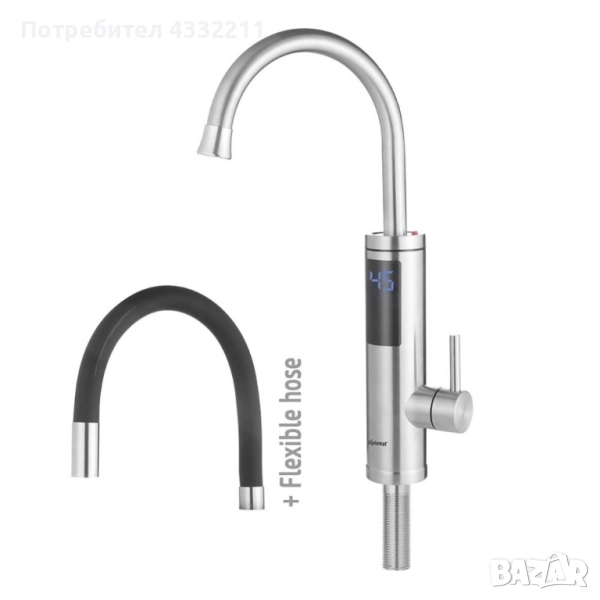 Водонагревател с LED дисплей, гъвкав струйник, снимка 1