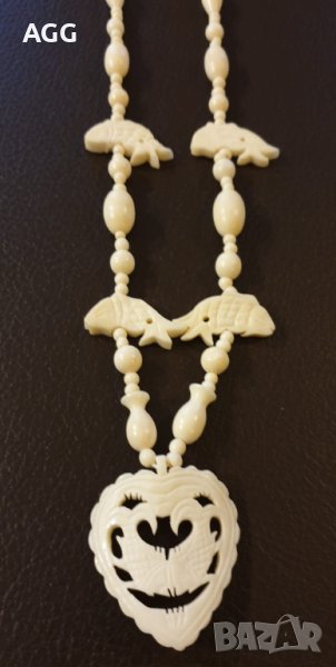 Винтидж колие от слонова кост, снимка 1