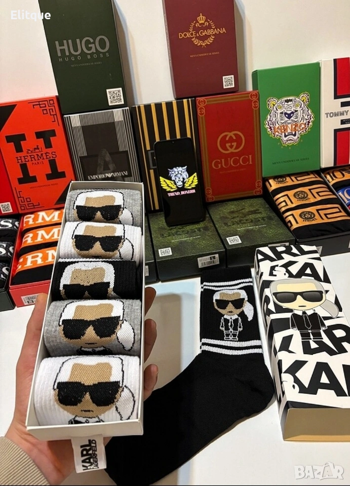 унисекс дълги чорапи в кутия 6 чифта karl lefenfeld , снимка 1