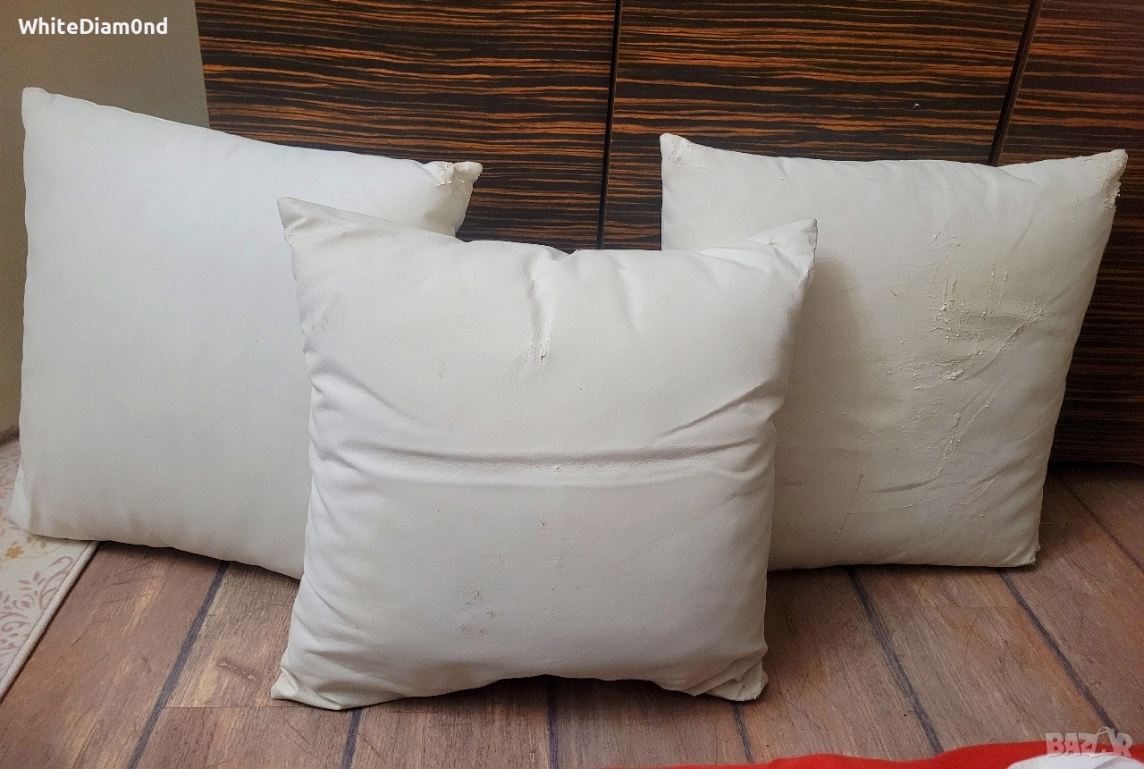 Комплект 3 декоративни възглавници 50/50 за нови калъфки, снимка 1