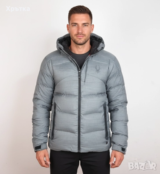Spyder - Оригинално мъжко яке с естествен пух размер S-M, снимка 1