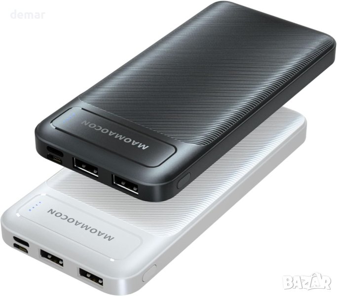 2 бр. Power Bank 10600mAh външни захранващи банки за смартфони USB C вход и изход, снимка 1