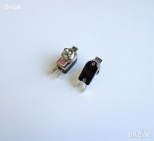 Ключ с лост 2pin и 2 положения черен 250V 3A Ф10mm, снимка 1