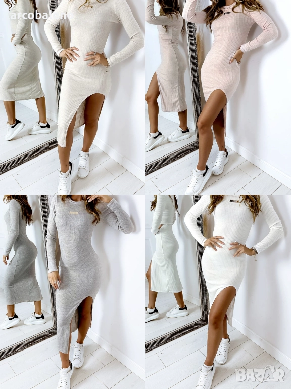 Дамска миди рокля October, 4цвята , снимка 1