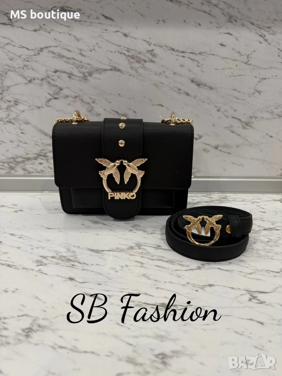 Комплект дамска чанта и колан Pinko, снимка 1