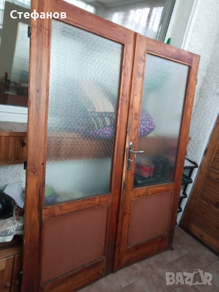 Двукрила врата масив, снимка 1