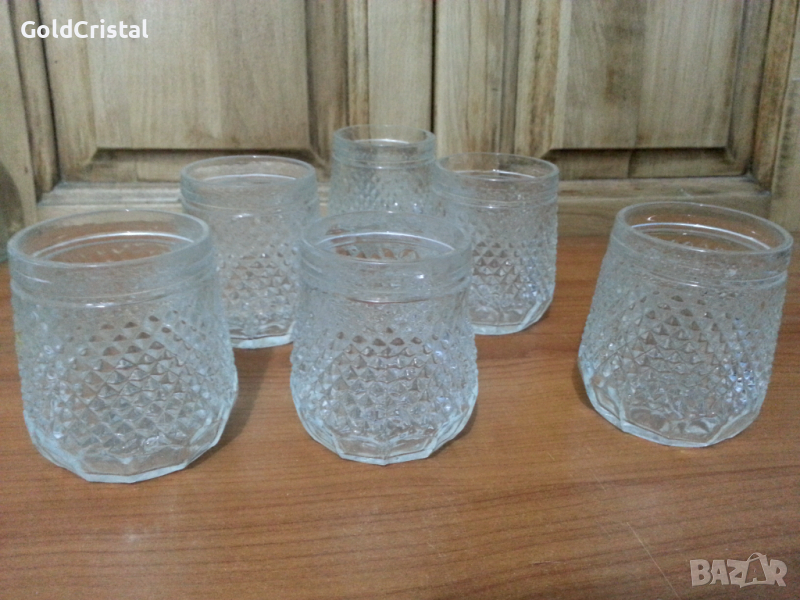 Ретро стъклени кристални  чаши чашки, снимка 1