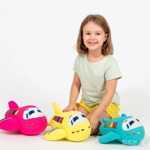 Плюшени самолети, подходящи за игра и декорация, 38 см, снимка 1