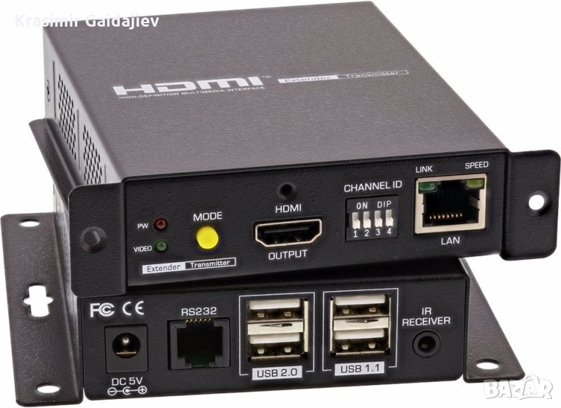 InLine HDMI USB KVM през IP разширител UTP 4K до 100m (64601), снимка 1