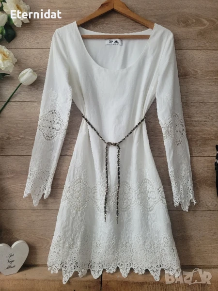 Бяла рокля рязана дантела , снимка 1