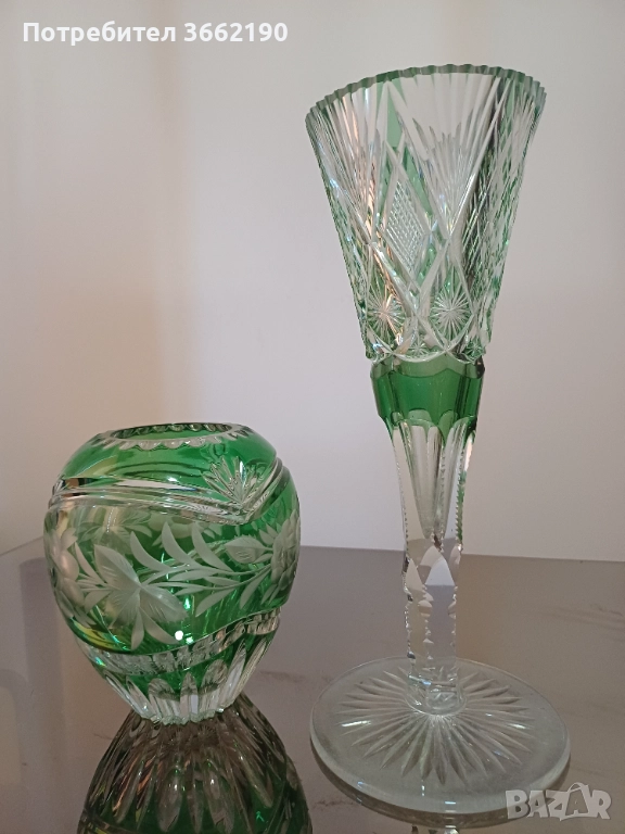 Кристални вази Бохемия, снимка 1
