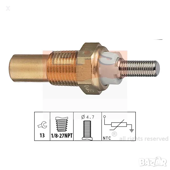 1.830.010 EPS ТЕМПЕРАТУРЕН ДАТЧИК Ford Courier / Escort '86 Express / Escort 4 / FIESTA 4 / ORION 2 , снимка 1