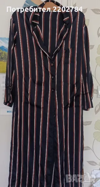 Дамски халат, пеньоар,сатен, памук , снимка 1