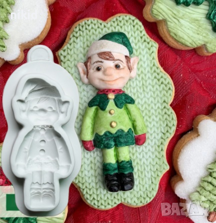 Елф момче джудже силиконов молд форма фондан украса декор гипс, снимка 1