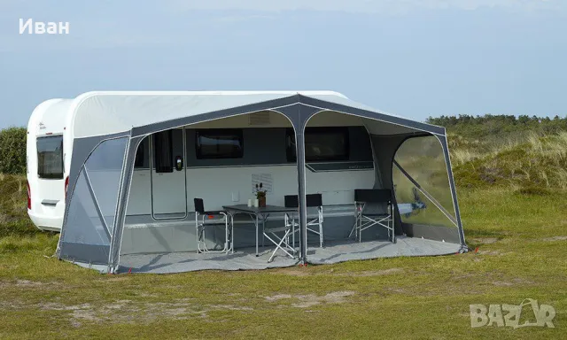 Панорамна тента(форселт) за каравана Isabella Sunshine. Размер: 1050см (1036-1060)см земя-земя