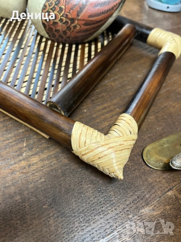 Ръчно изработен бамбуков поднос  Размери с дръжки-44/23.5 см и размери без-31/23.5 см Цена-30 лв , снимка 6 - Декорация за дома - 51517838