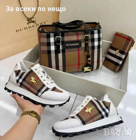 Burberry Дамски Маратонки👟Дамски Спортни Обувки Бърбъри - Бели Или Черни Код SEM-877