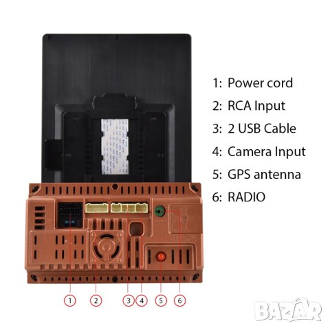 9.5'' Tesla style 2-DIN универсална мултимедия с Android 12, RDS, 32GB ROM , RAM 2GB , снимка 4 - Аксесоари и консумативи - 41974834