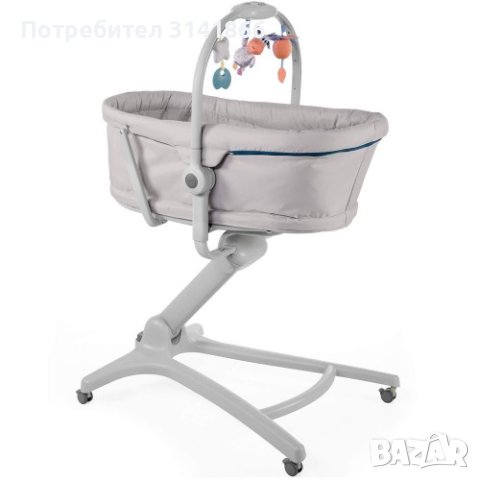 Chicco Meal Set for Baby Hug 4 in 1: бебешка люлка, кресло, столче за хранене и за маса, снимка 1 - Детски люлки - 41247482