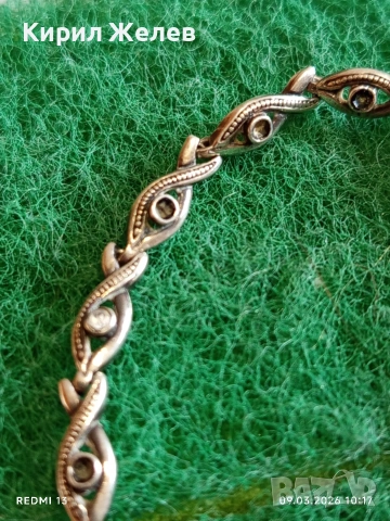 Винтидж сребърна гривна плетка Келтски възел много красива 54214, снимка 2 - Гривни - 53763214