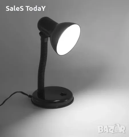 Нощна лампа+ крушка, 14х35 см, черна, снимка 3 - Настолни лампи - 47564153