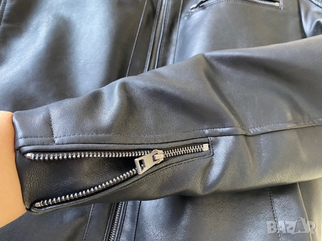 Мъжко кожено яке с подплата — М, снимка 9 - Якета - 52900717