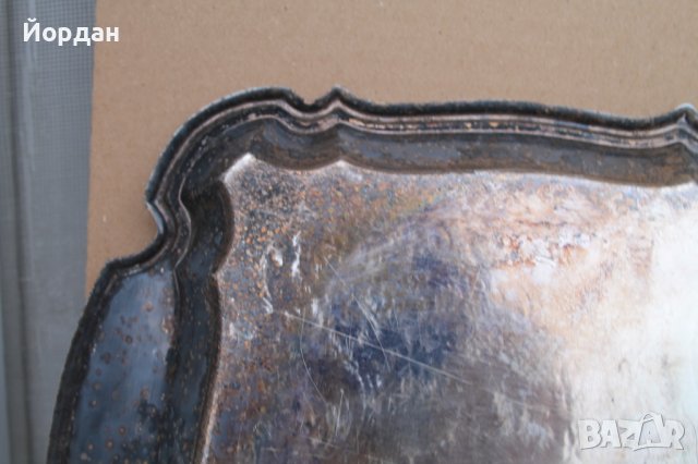 Посребрен поднос със стъклени купи, снимка 10 - Антикварни и старинни предмети - 40281783