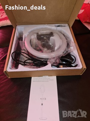 Ринг Светлина със стойка и държач за телефон за грим / фотография, снимка 7 - Друга електроника - 33778530