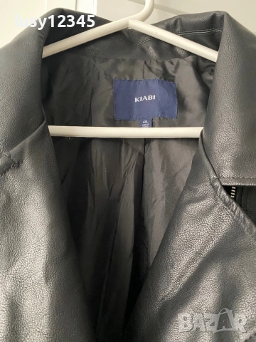 Кoжено дамско яке голям размер KIABI!, снимка 5 - Якета - 52143750