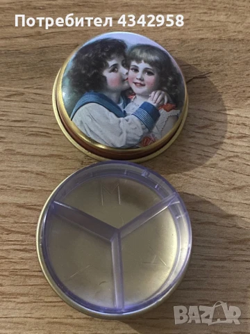 Винтидж английска метална кутия с викториански деца, снимка 3 - Антикварни и старинни предмети - 51056366