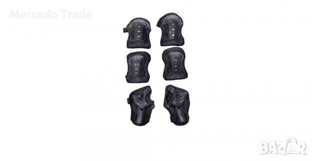 Детски наколенки за велосипед, тротинетка, ролери, Черни