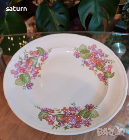 голяма чиния за торта порцелан ЗиК СССР 
