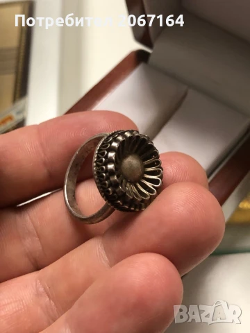 Възрожденски сребърен пръстен, снимка 4 - Пръстени - 50586654