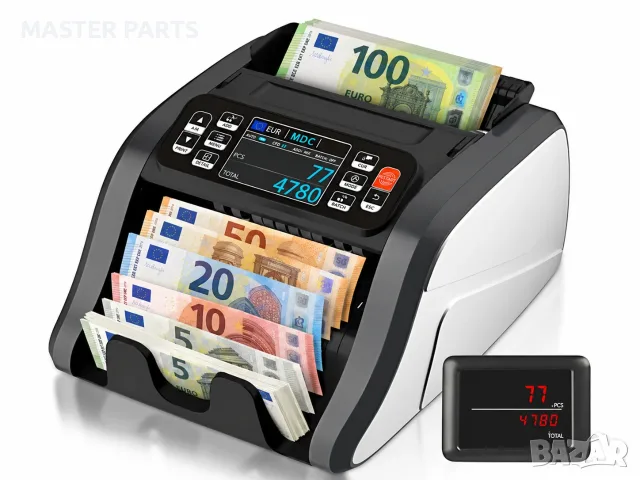 ЕЦБ тествана професионална банкнотоброячна машина AL-N60D CIS Dual Display EUR USD, снимка 8 - Оборудване за магазин - 55955717