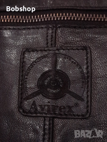 Мъжка кожена чанта Avirex, снимка 5 - Чанти - 52321421