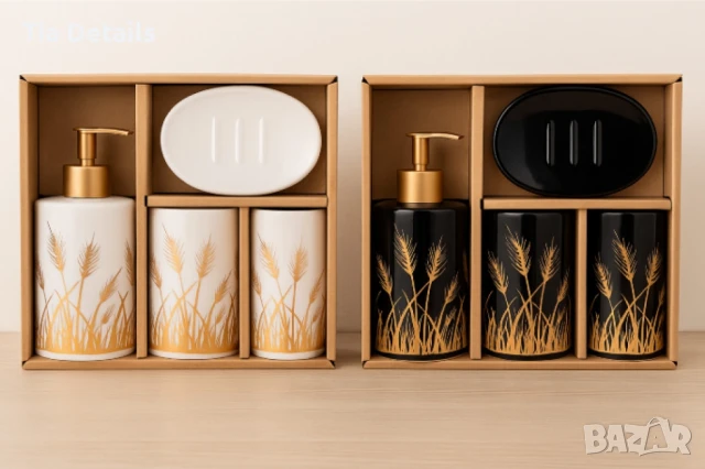 Луксозен комплект за баня от 4 части , снимка 1