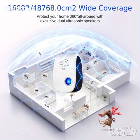 Ултразвукова машинка против комари, насекоми и гризачи, снимка 4 - Други стоки за дома - 44483735