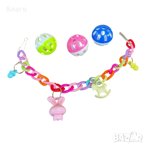 Голям лот за папагали: кацалка, дървени играчки, снимка 6 - За птици - 53637109