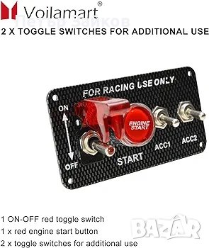 Карбонови LED превключватели, снимка 4 - Аксесоари и консумативи - 42213913