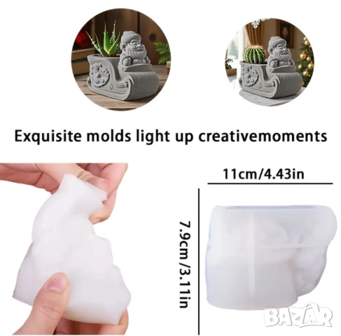 Молд дядо Коледа с шейна , снимка 5 - Форми - 51562984