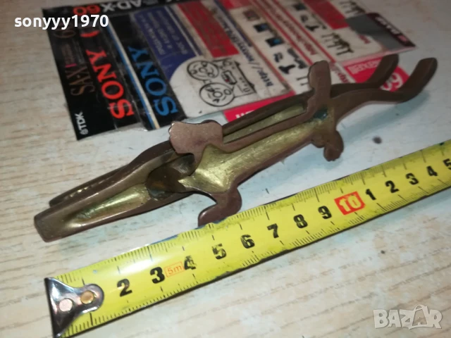 МЕСИНГОВ КРОКОДИЛ 2506250833, снимка 3 - Антикварни и старинни предмети - 50789371