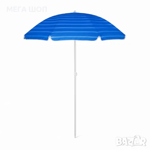 Плажен чадър Muhler U5016 – 130x180 см, с метална конструкция и устойчив TNT плат, снимка 2 - Градински мебели, декорация  - 50484871