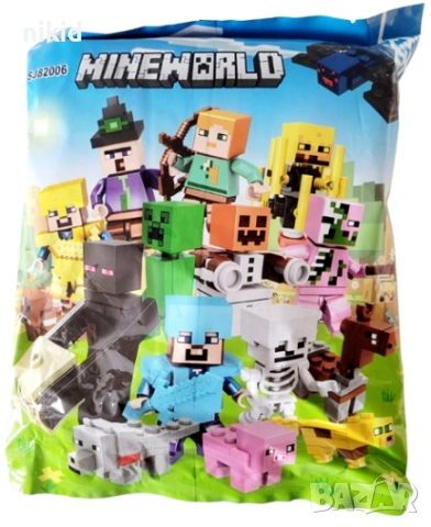 Minecraft Mineworld Майнкрафт 16 бр конструктор тип лего фигурки играчки