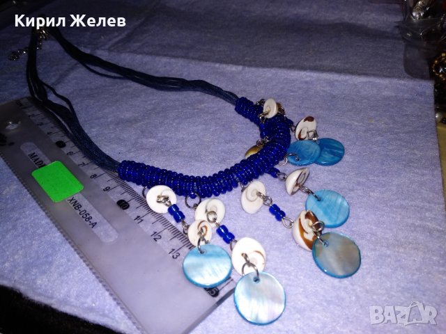 МНОГО КРАСИВА СЕДЕФЕНА ФЕШЪН АРТ ОГЪРЛИЦА ЛЯТНО ПЛАЖНО ХЕНД МЕЙД КОЛИЕ 34661, снимка 7 - Колиета, медальони, синджири - 39144346