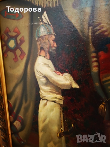 Картина масло-Rudolf Ernst/Търговец продава робиня на султан Baezit 2/, 20 000 €, снимка 5 - Картини - 52126926