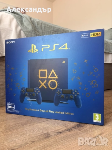 Playstation 4, 500gb, с 1 джойстик и 4 игри
