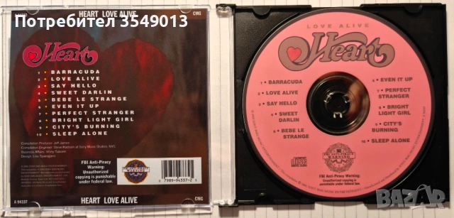 Неофициални cd / цд компакт дискове - нови - HEART [GREATEST HITS], снимка 16 - CD дискове - 53773830
